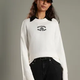 Tommy Hilfiger Women Brand Logo Printed Pullover Sweaters-image-20