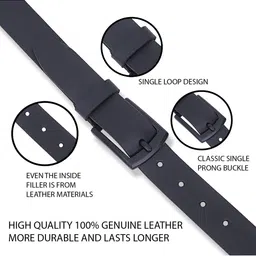 Provogue Men Textured Leather Reversible Formal Belt image 3