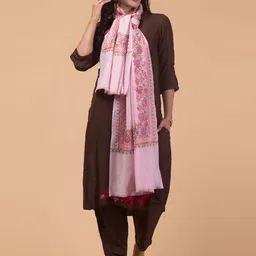 Tweedle Women Floral Embroidered Shawl-picture-14
