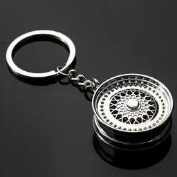 AUGEN Stainless Steel Part-Charm Gifting Key Chain With Key Ring image 2