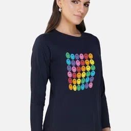 Metronaut Women 2 Printed Bio Finish Applique T-shirt image 3