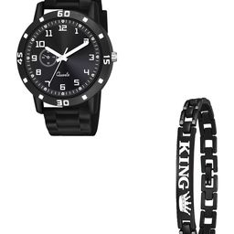 CSAMON Men Dial & Bracelet Style Straps Analogue Watch Aeviyo 1001BLK NEW PU K Bracelet-picture-25