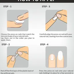 JUSTGOLD Professional Obsession Set Of 24 Press On Pre Glued Waterproof Nails - Shade 17 image 4