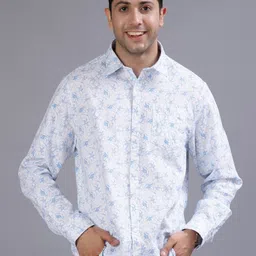 V-Mart Men Floral Printed Spread Collar Cotton Casual Shirt-image-6