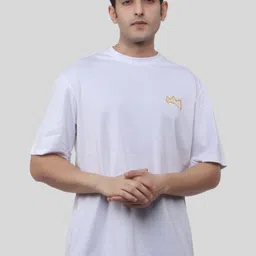 WILD ELEPHANT Men Graphic Printed Oversized Cotton T-shirt image 2