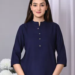 VYMO Mandarin Collar Shirt Style Top-picture-29