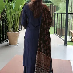 Moda Rapido Women Ethnic Motifs Yoke Design Kurta with Palazzos & Dupatta image 4