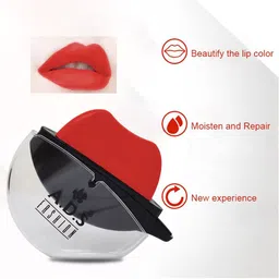 A.D.S Lip Shape Apple Design Long Lasting Lipstick - 10 gm - Cherry Red - 05 image 3