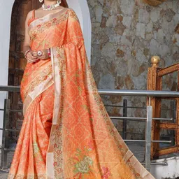 Mitera Ethnic Motifs Printed Saree With Blouse Piece-picture-25