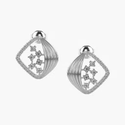 VALANOVA 14Kt White Gold 0.39 Carat Lab Grown Diamond Earrings-image-48