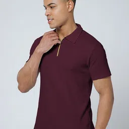 TRIPR Self Design Polo Collar T-Shirt image 5