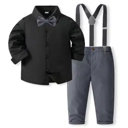 StyleCast x Revolte Boys Pure Cotton Shirt With Trousers And Suspenders-picture-40
