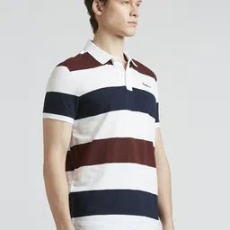 Pepe Jeans Men Striped Polo Collar Pure Cotton T-shirt image 5