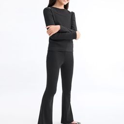 Mango Kids Girls Mid-Top Flared Leggings-picture-1