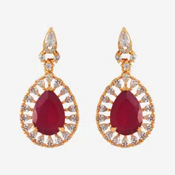 Kushal's Fashion Jewellery Gold-Plated Cubic Zirconia Studded Jewellery Set image 2