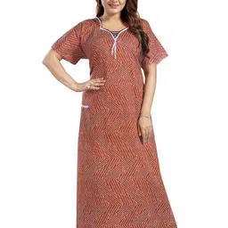 Inner Beats Women Orange Nightdress-image-86