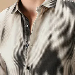 Moda Rapido Textured Spread Collar Long Sleeves Casual Shirt image 5