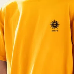 AUSK Graphic Printed Round Neck Drop Shoulder Sleeves Oversized Pure Cotton T-shirt image 5