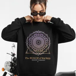 The Roadster Lifestyle Co Printed Round Neck Oversized Sweatshirt-picture-41