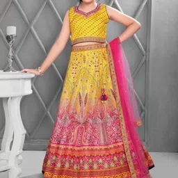 NTURVA Girls Art Silk Lehenga Choli-picture-53