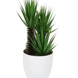 Myntra Elegant Homes White & Green Artificial Plant With Pot image 4