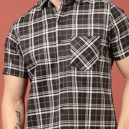 THE BEETEL HOUSE Men Tartan Checked Relaxed Fit Casual Shirt image 2