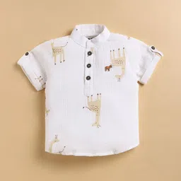 LITTLE COLLARS Boys Printed Shirt with Shorts image 4
