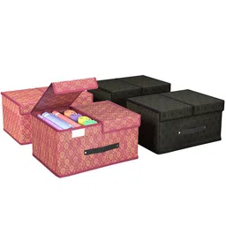 Kuber Industries Maroon & Black 4 Pieces Multi-Utility Organisers image 2
