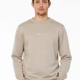 Octave Men Brand Name Printed Round Neck Long Sleeves Pullover Sweatshirt-picture-11