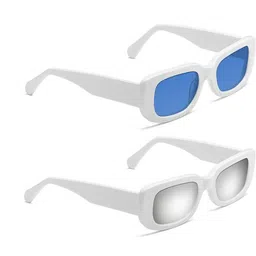 Arzonai Unisex Set Of 2 Rectangle Sunglasses with UV Protected Lens COMBO-2823-image-21