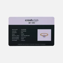 Crash.Club By CKC 18KT Gold 1.03 Carat Diamond Studded Ring - 2.68 g image 4