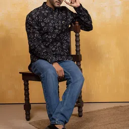 DEVOILER Men Printed Kurta image 5