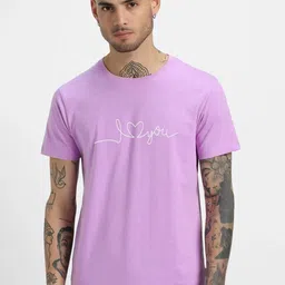 hesha Lavender Graphic Printed Round Neck Regular Fit T-shirt-picture-25