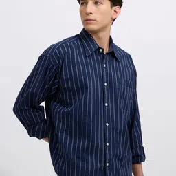 Espanshe Cullen Vertical Striped Long Sleeves Cotton Shirt image 3