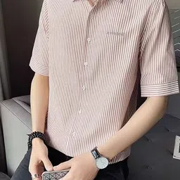 HERE&NOW Men Opaque Striped Casual Shirt-picture-39