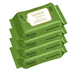 Manisa Beaute Co. Set Of 4 Cucumber & Aloe Vera Refreshing Wipes - 25 Wipes Each image 1