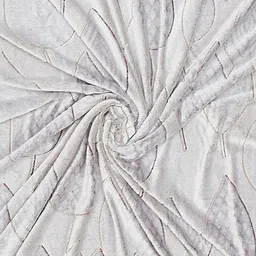 Monte Carlo Grey Ethnic Motifs Printed AC Room 290 GSM Single Bed Blanket image 3