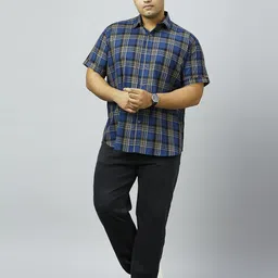 Xmex Men Comfort Checked Plus Size Shirt image 5