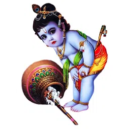 Decor Villa Multicolour Bal Krishna Wall Sticker-image-86