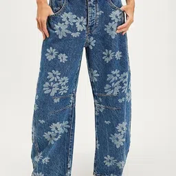 KPOP Women Floral Printed Regular Fit Trousers-image-73