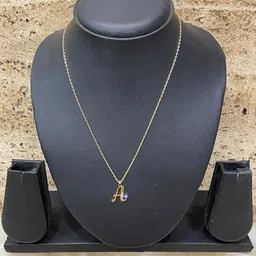 Digital Dress Room Gold-Plated Alphabet A Pendent image 2