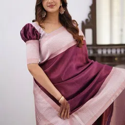 Lyzoo Woven Design Designer Saree image 4