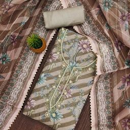 LeeliPeeri Designer Printed Organza Unstitched Dress Material-picture-28