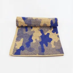 BOMBAY DYEING Blue & Cream Printed Pure Cotton 450 GSM Bath Towel image 4