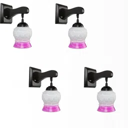 SOMIL Pink Glass Cylinder Printed Wall Lamps-picture-41