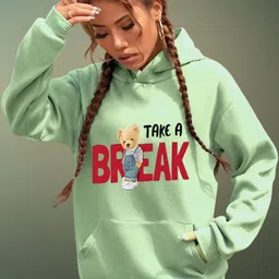 Parona Women Graphic Printed Hooded Pullover Sweatshirt-image-79