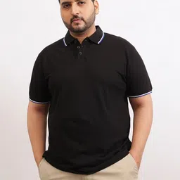 UNSTD Men Plus Size solid Polo Collar T-Shirt-picture-30