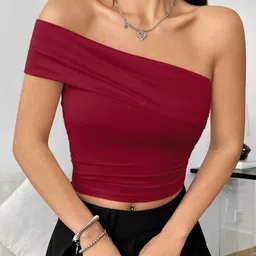 Stylecast X Slyck One Shoulder Crop Top image 4