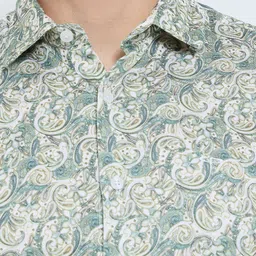 ColorPlus Men Ethnic Printed Regular Fit Cotton Casual Shirt image 3