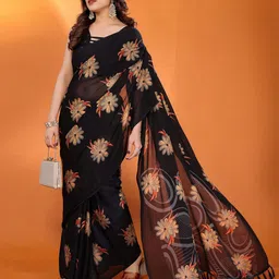 ROOP SUNDARI SAREES Floral Printed Pure Silk Saree-image-73